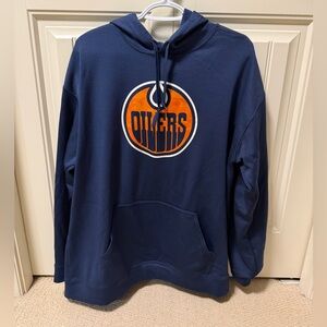 Adidas Navy Blue Edmonton Oilers Hoodie